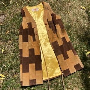 Vintage Leather Patchwork Vest